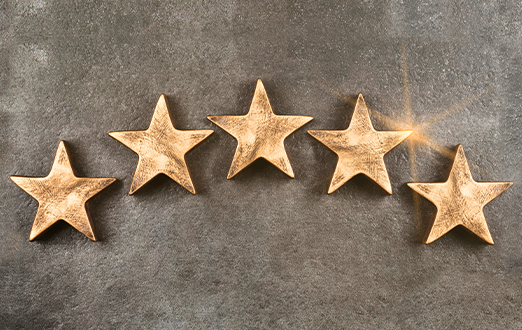 Five golden stars